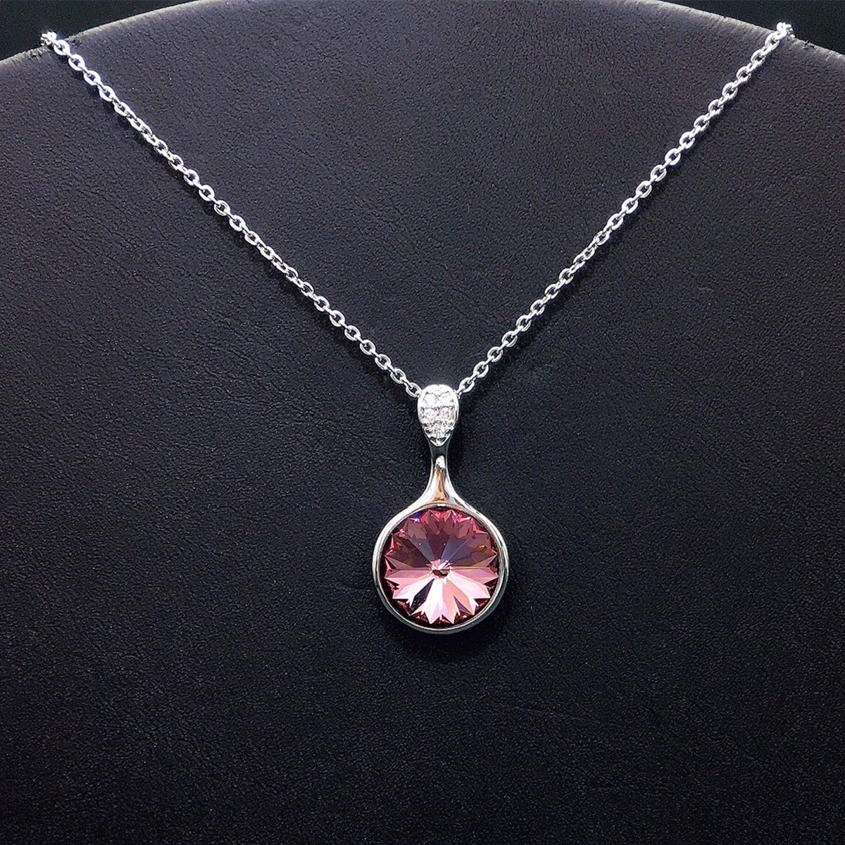 Simple Austrian Crystal Round Pendant