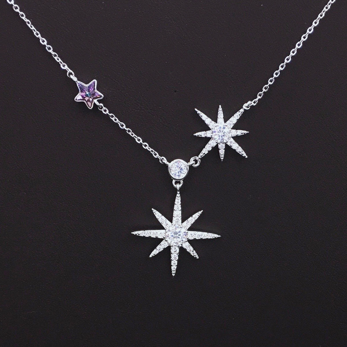 Fashion Triple Star Crystal Pendant