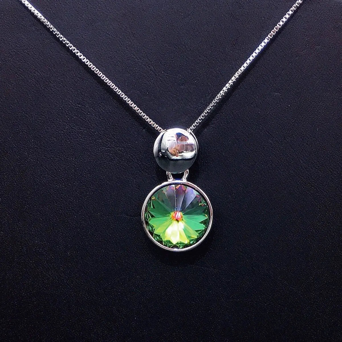 Pendentif rond autrichien en cristal, à la mode