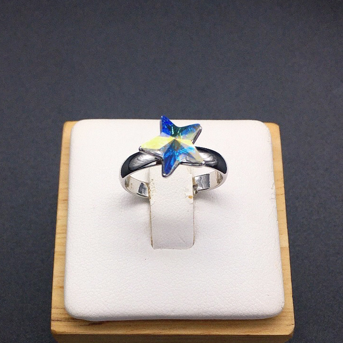 Minimalist Ocean Heart Star Ring