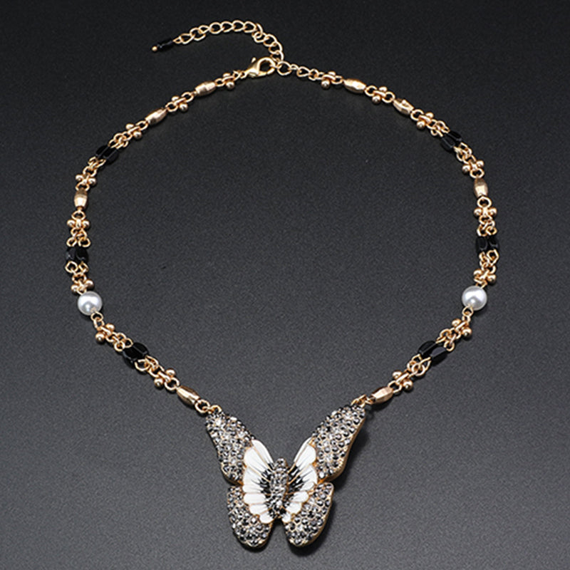 Fashion Green Butterfly Gemstone Necklace Series