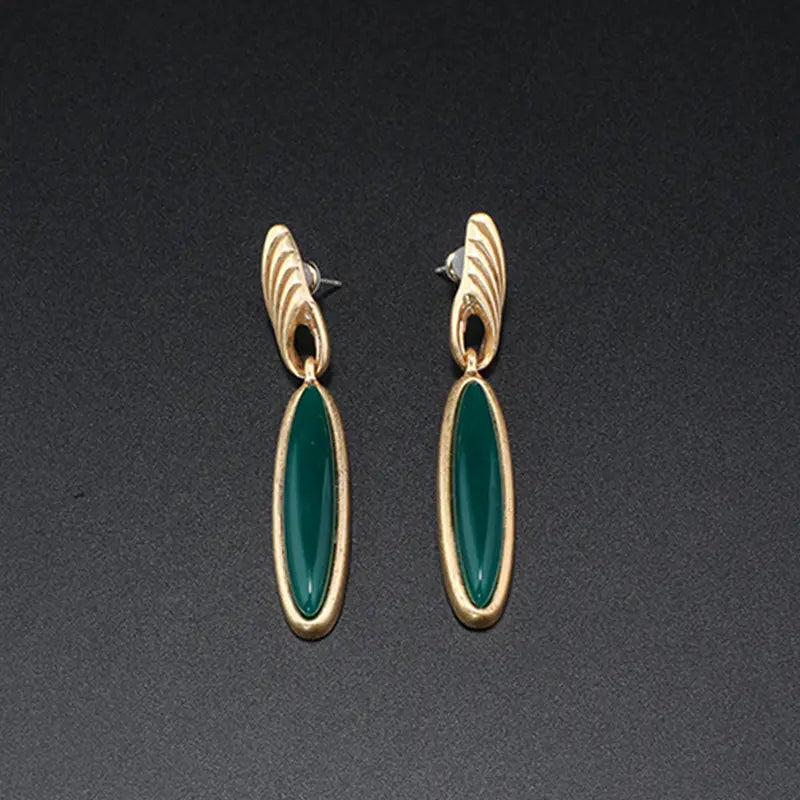 Série de Colliers Feuille Verte et Pierres Précieuses Fantaisie