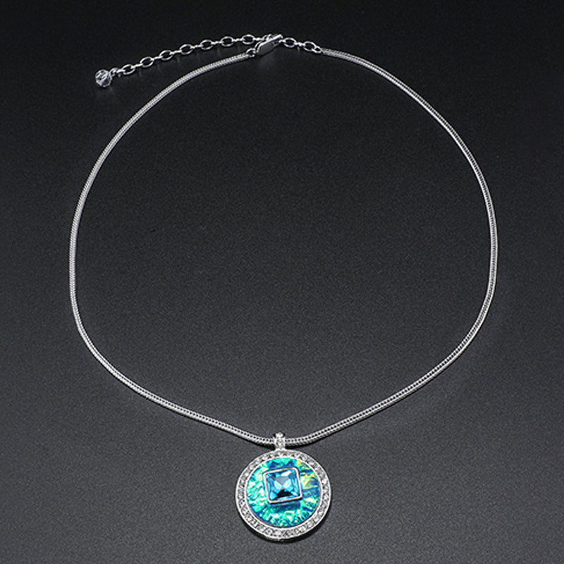 Fashionable Round Diamond Set Mother Sapphire Series