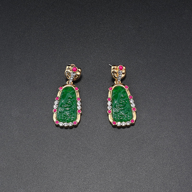 Dazzling Gold & Jade Jewelry Set for Special Occasions