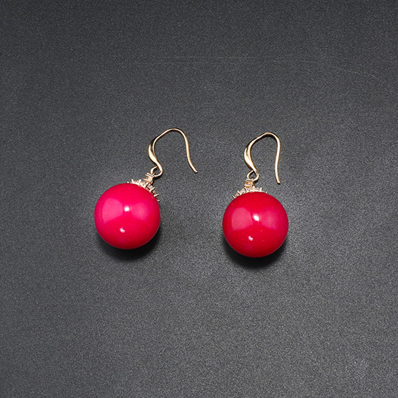 Glamorous Red Beaded Necklace, Bracelet & Earrings Set for Evening Events