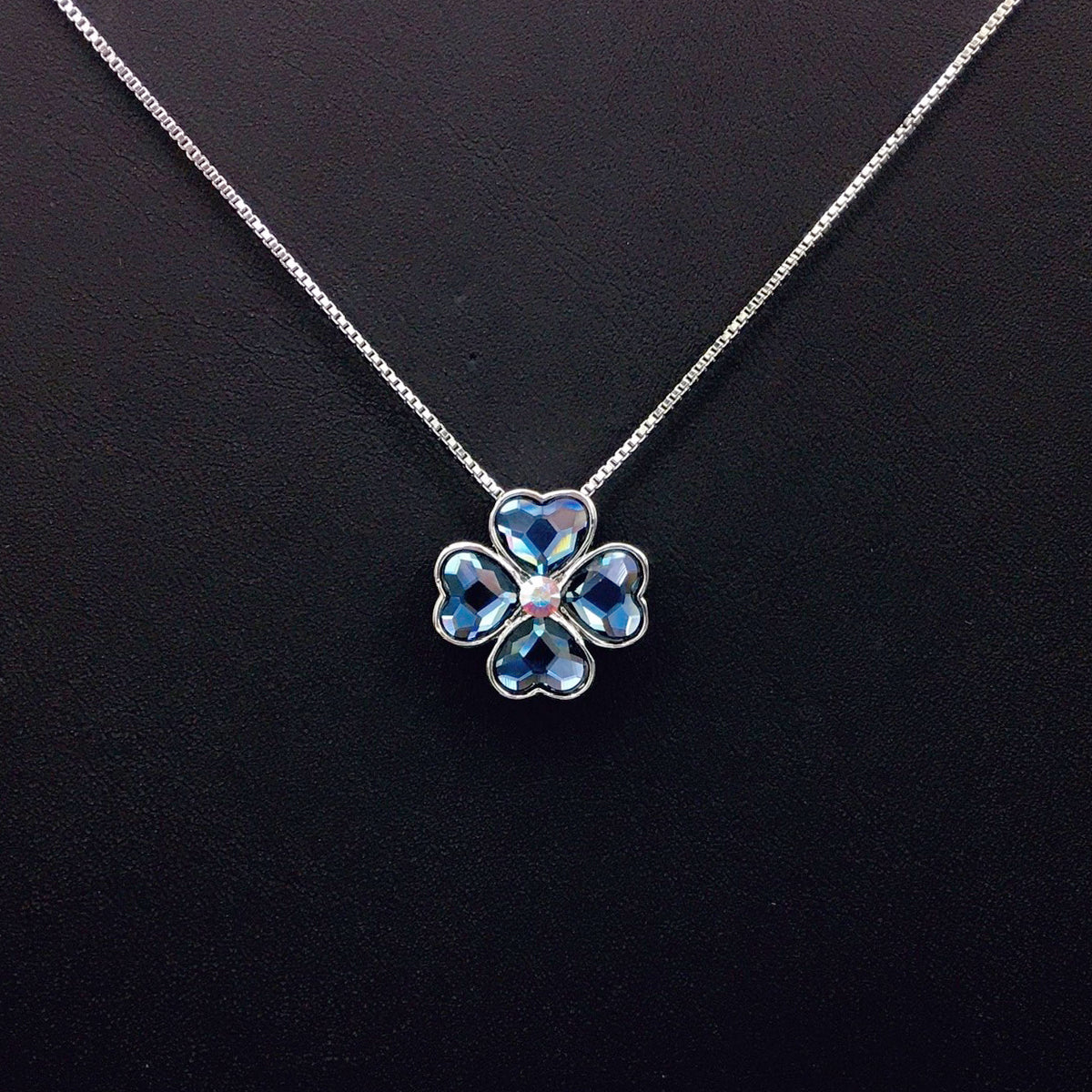 Minimalist Clover Austrian Crystal Pendant