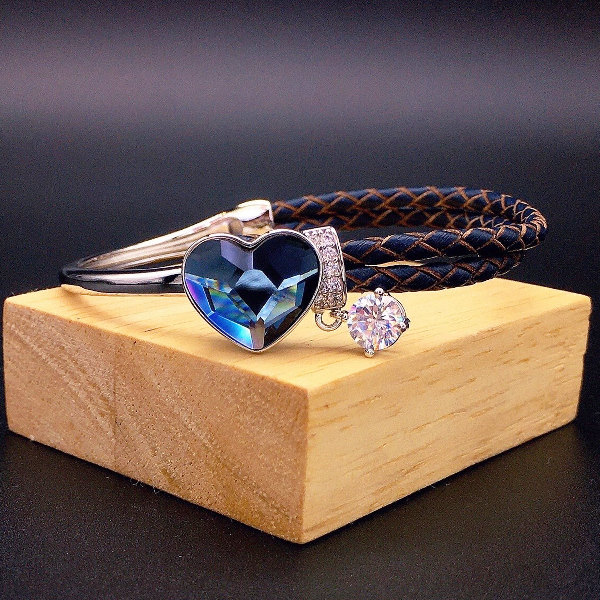 Simple and Eternal Love Crystal Personalized Bracelet