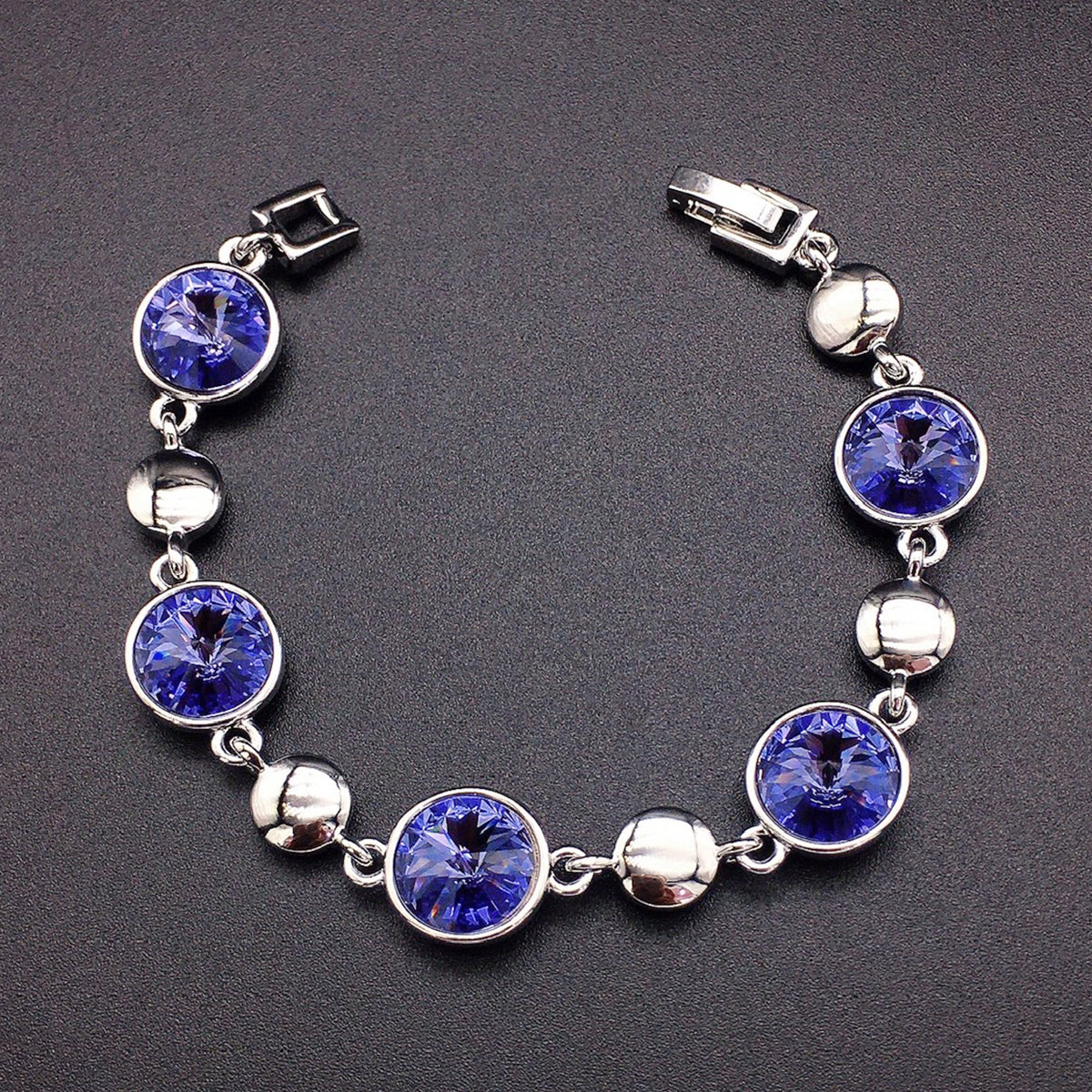 High end Austrian round crystal bracelet