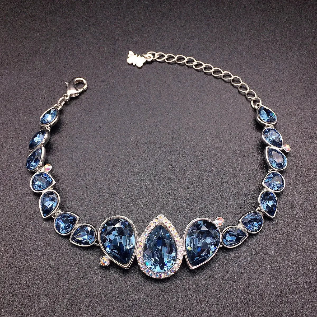 Bracelet de luxe autrichien en cristal en forme de goutte d'eau