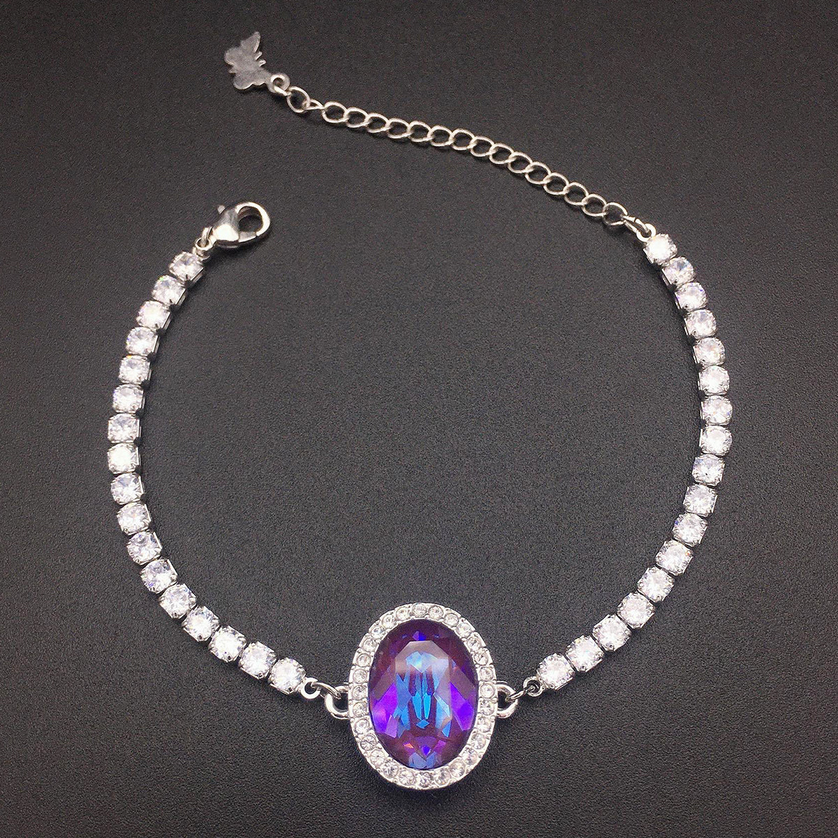 High end Austrian crystal pigeon egg gemstone bracelet