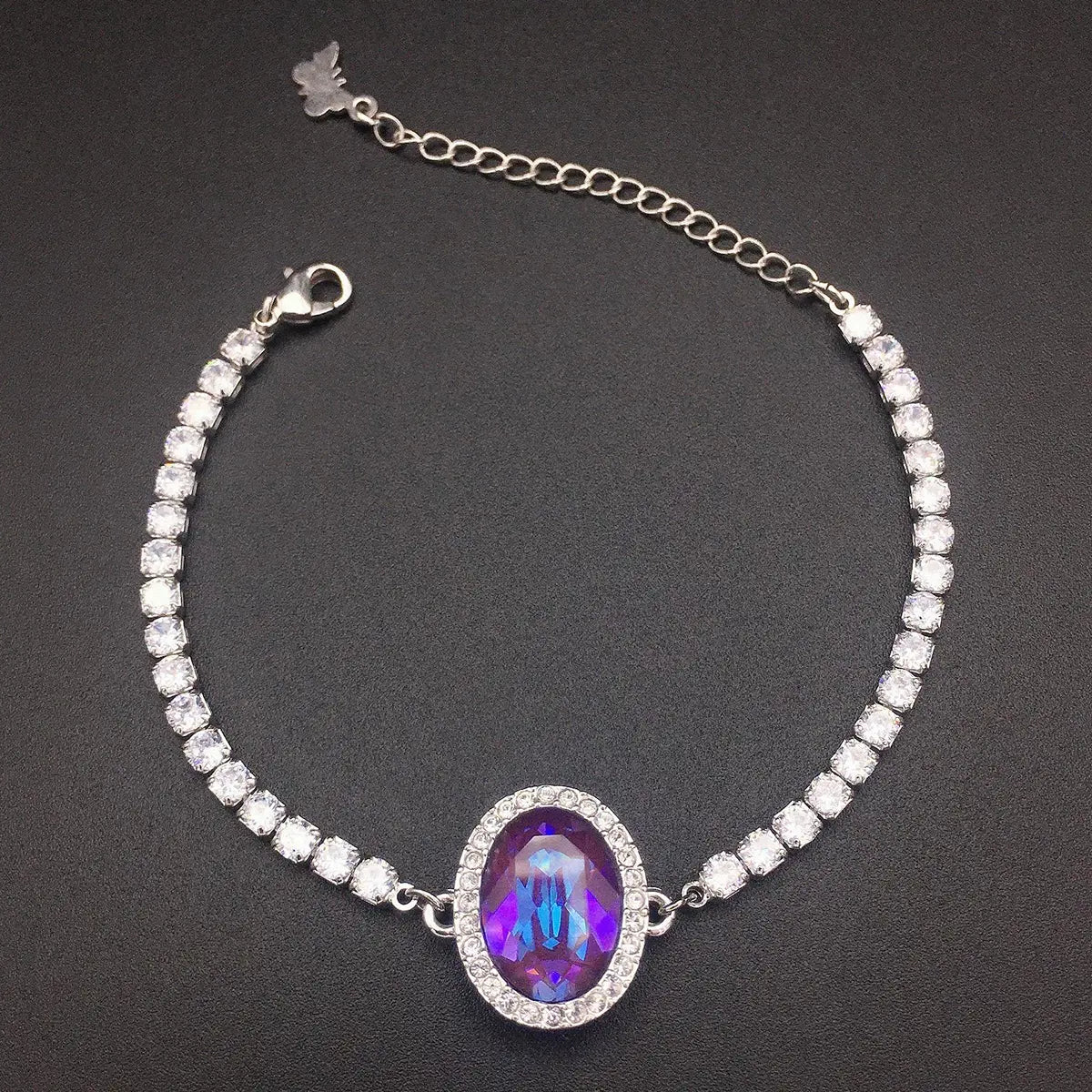 Bracelet en pierres précieuses œuf de pigeon en cristal autrichien haut de gamme