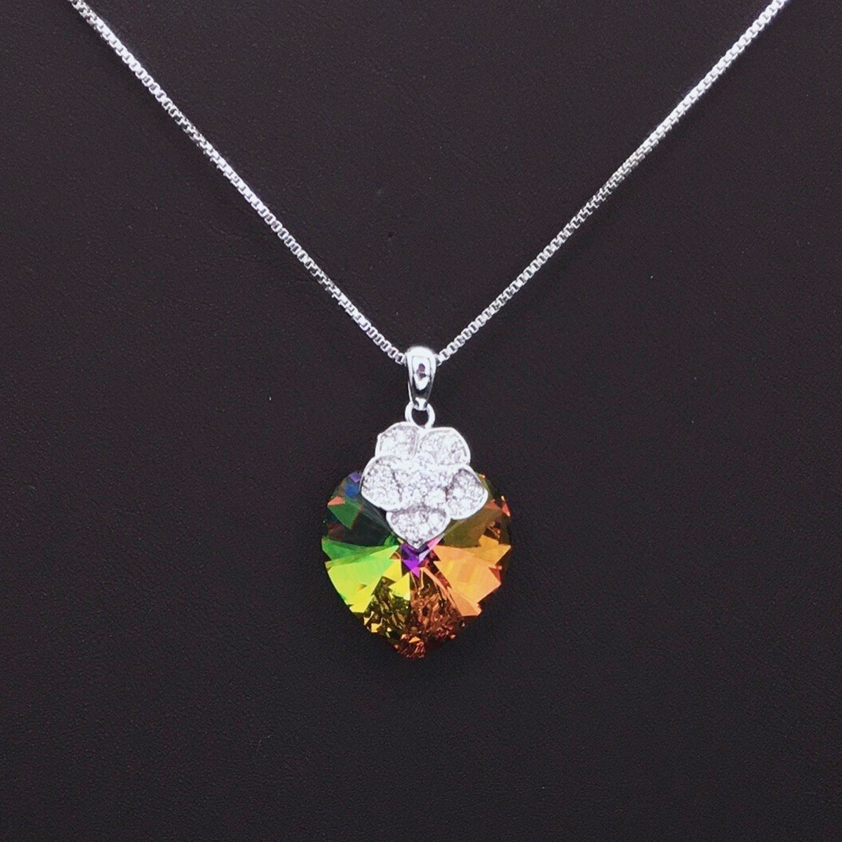 Classic Purple Crystal Butterfly Love Pendant