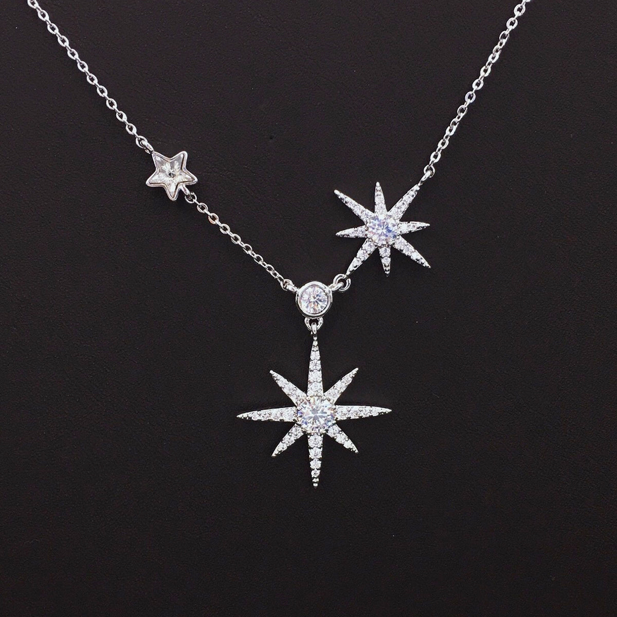 Fashion Triple Star Crystal Pendant