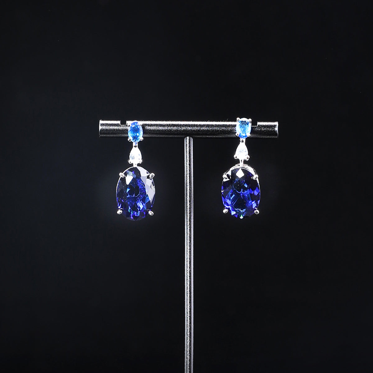 Fashionable Ocean Heart Full Diamond Necklace