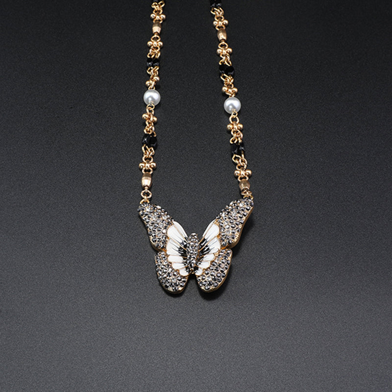 Fashion Green Butterfly Gemstone Necklace Series