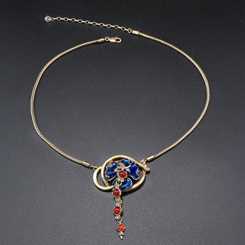 Fashionable retro lotus leaf pendant series