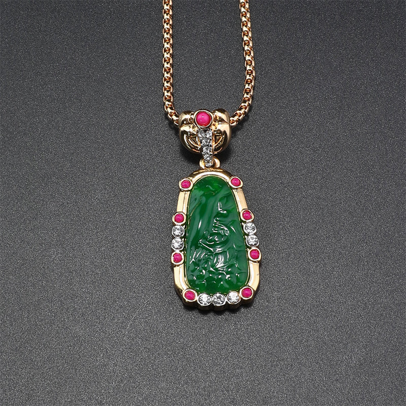 Dazzling Gold & Jade Jewelry Set for Special Occasions