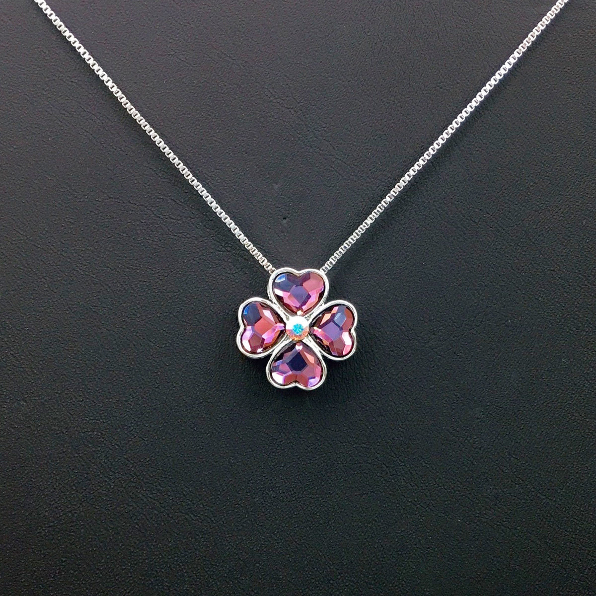 Minimalist Clover Austrian Crystal Pendant