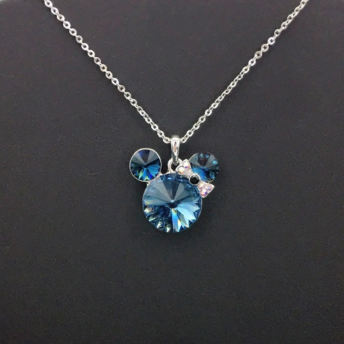 Collier pendentif en cristal animal de dessin animé mignon