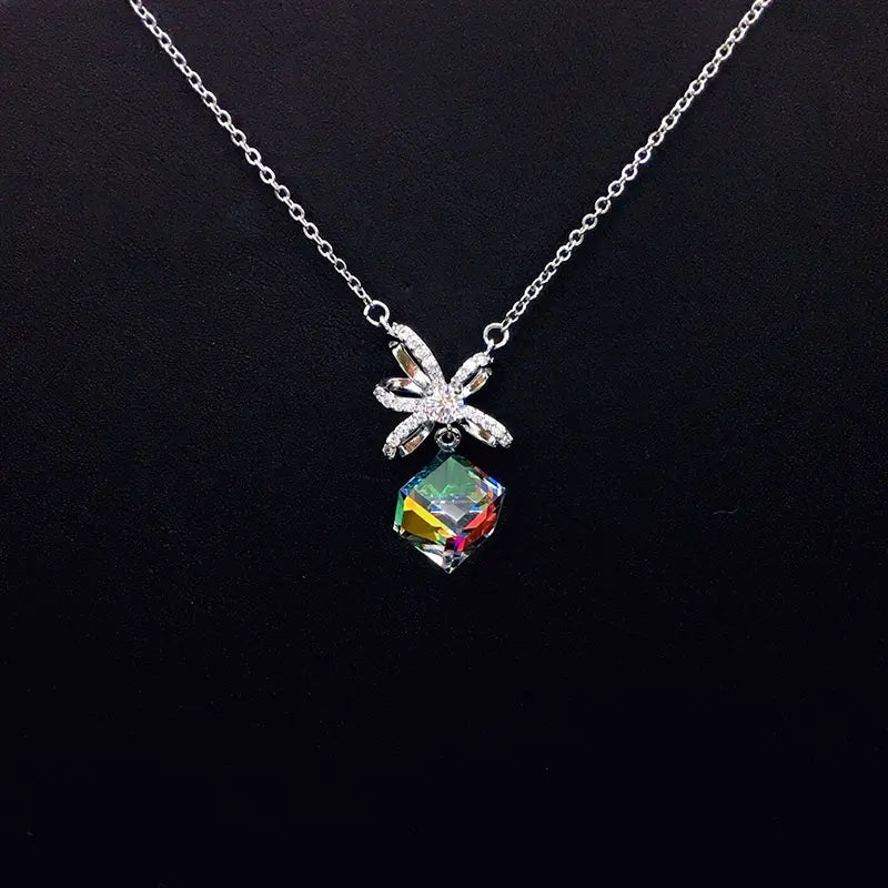 Bijoux scintillants en cristal argenté et bleu pour événements spéciaux