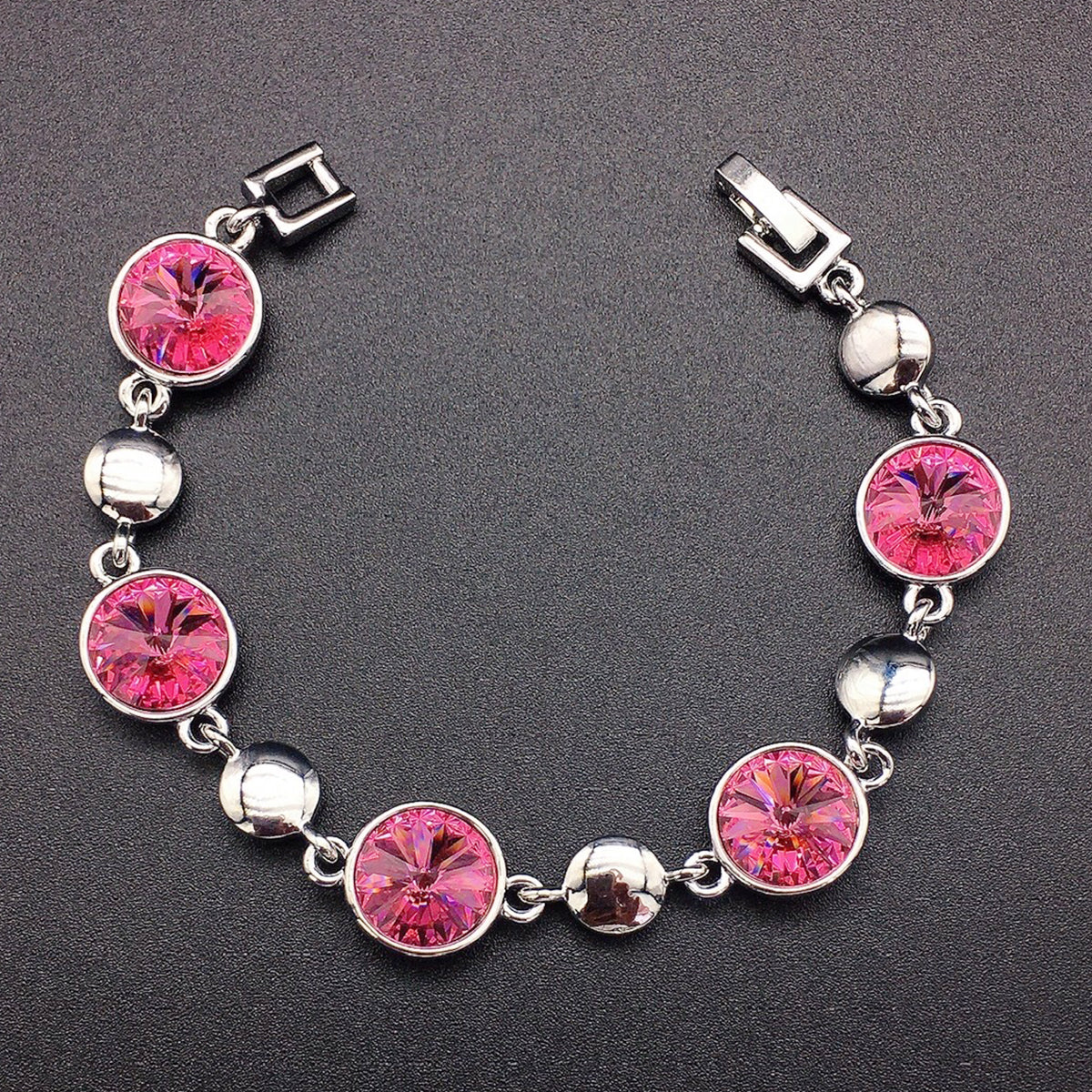 High end Austrian round crystal bracelet