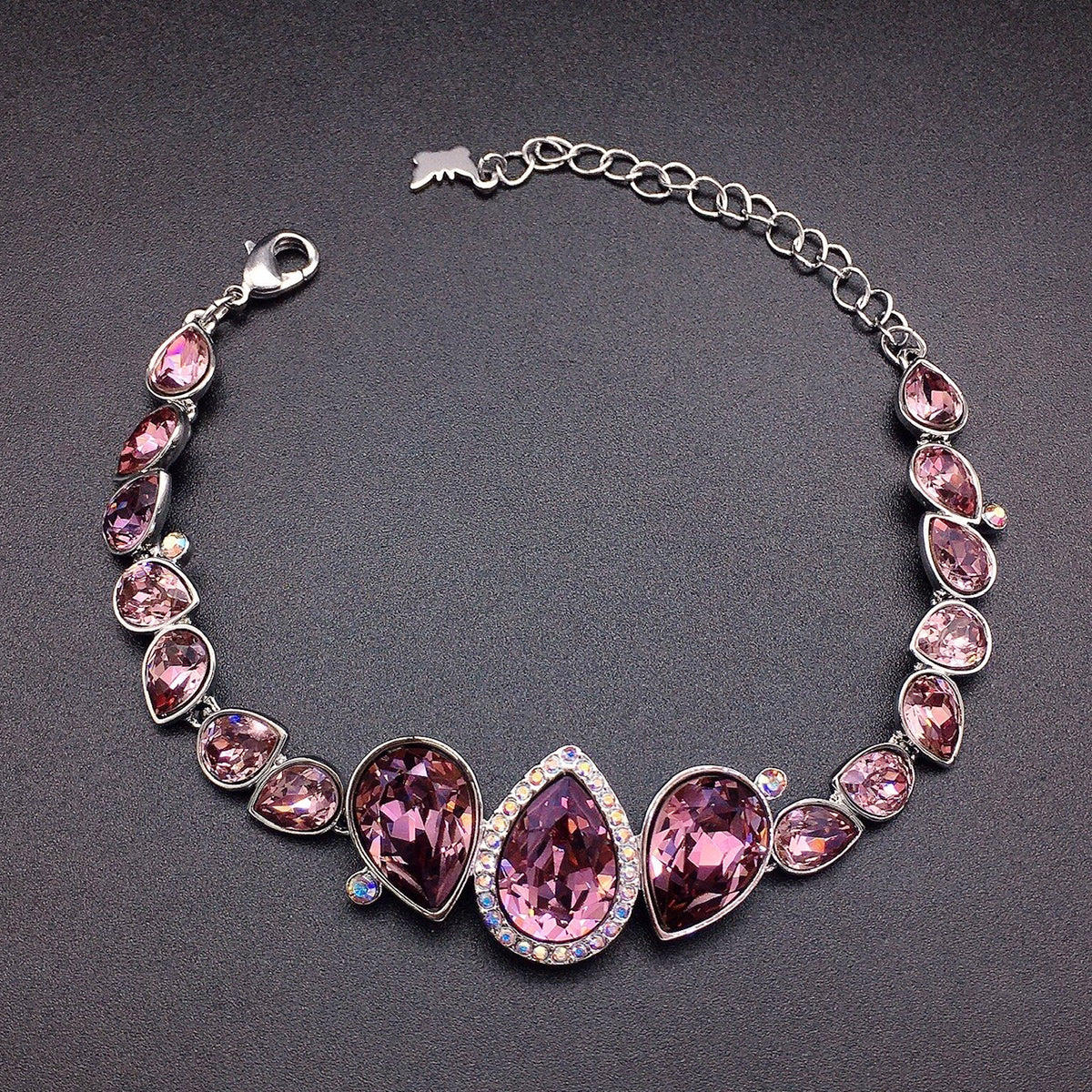 Luxurious Austrian Colored Waterdrop Crystal Bracelet