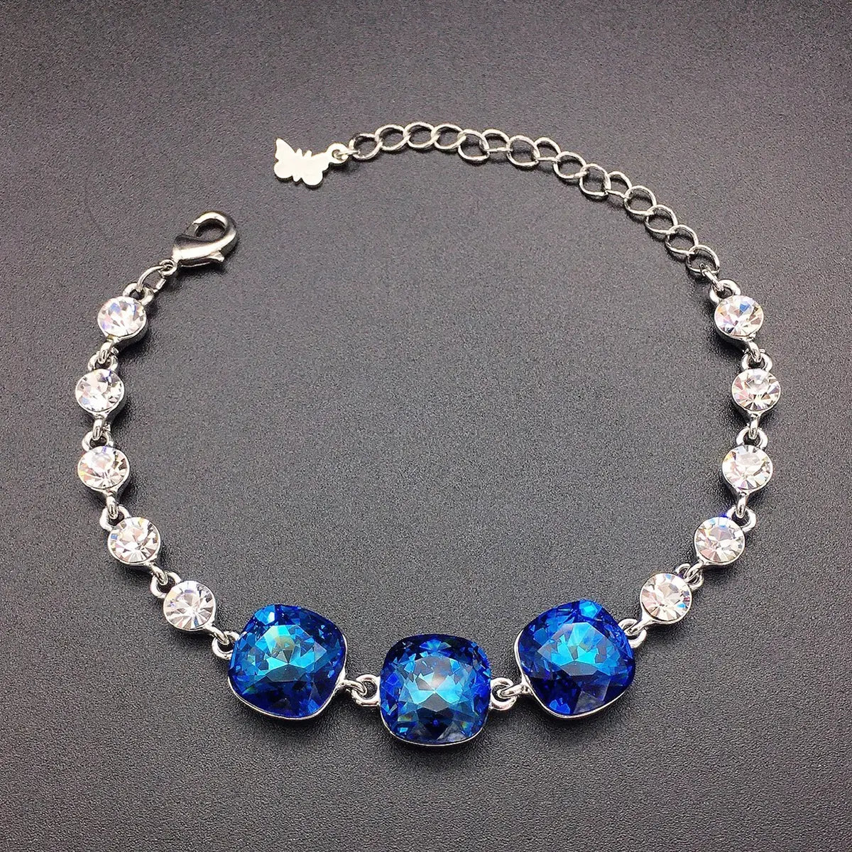 Bracelet serti de diamants en cristal de couleur de luxe autrichien