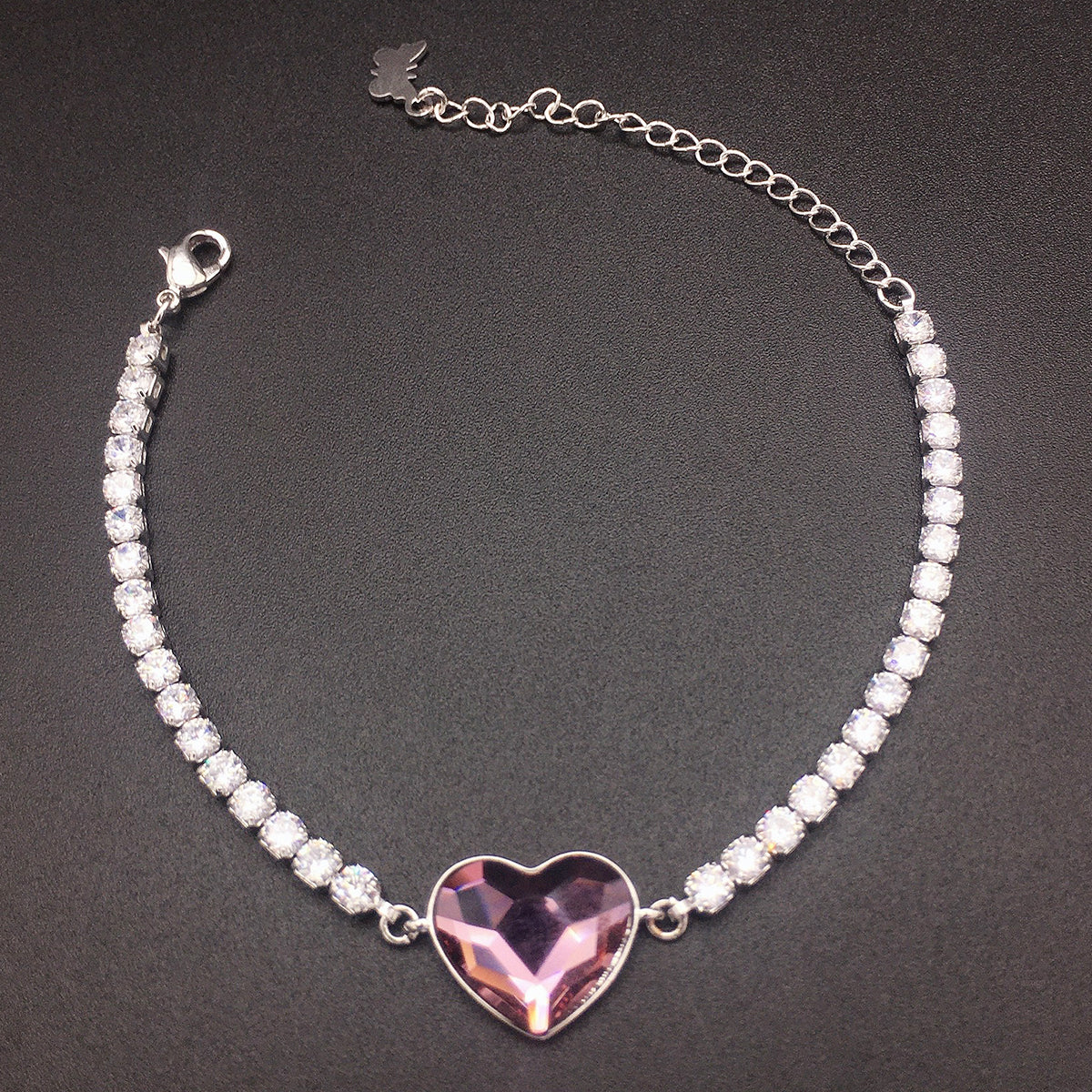 High end Cutting Love Crystal Bracelet