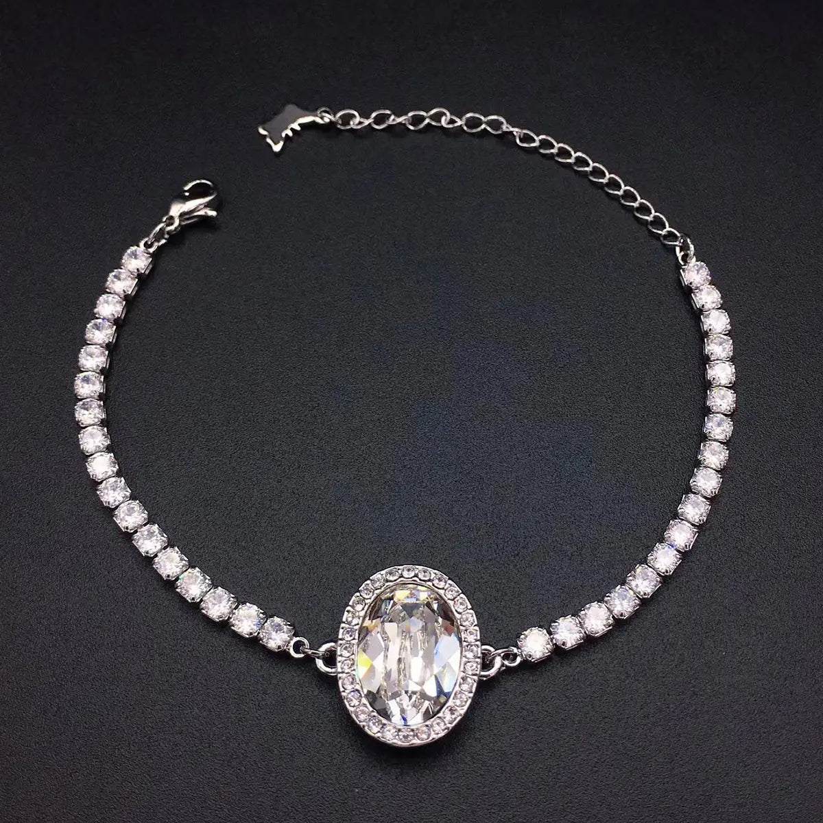 Bracelet en pierres précieuses œuf de pigeon en cristal autrichien haut de gamme