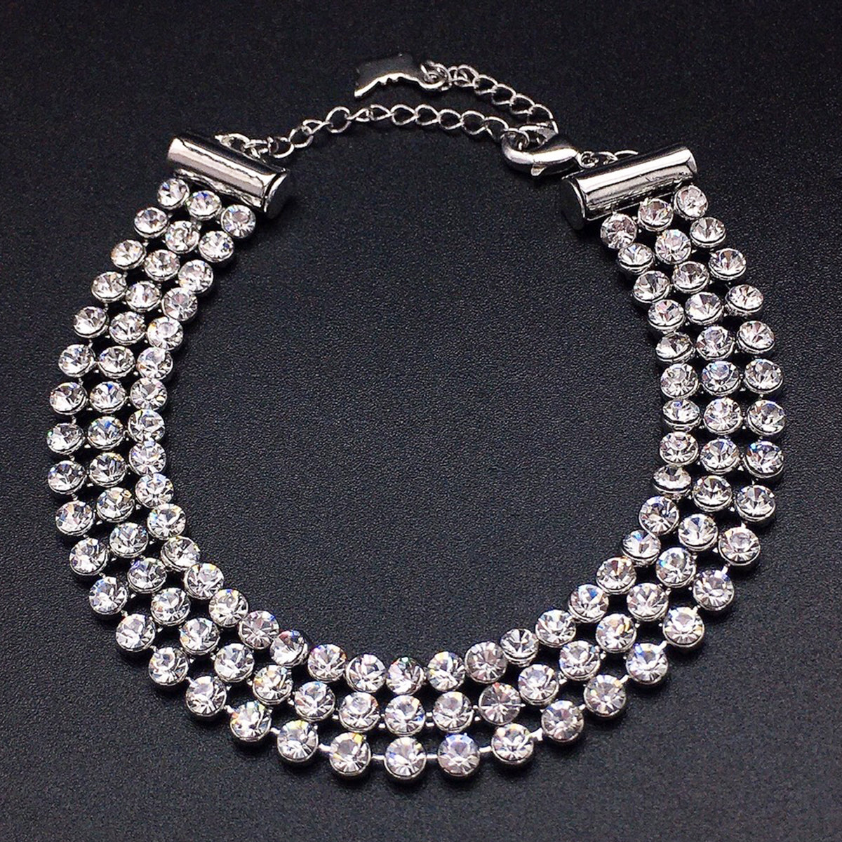 Fashionable Blue Crystal Full Diamond Bracelet