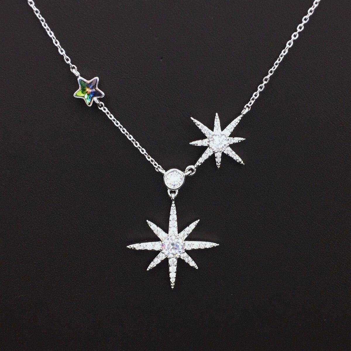 Fashion Triple Star Crystal Pendant
