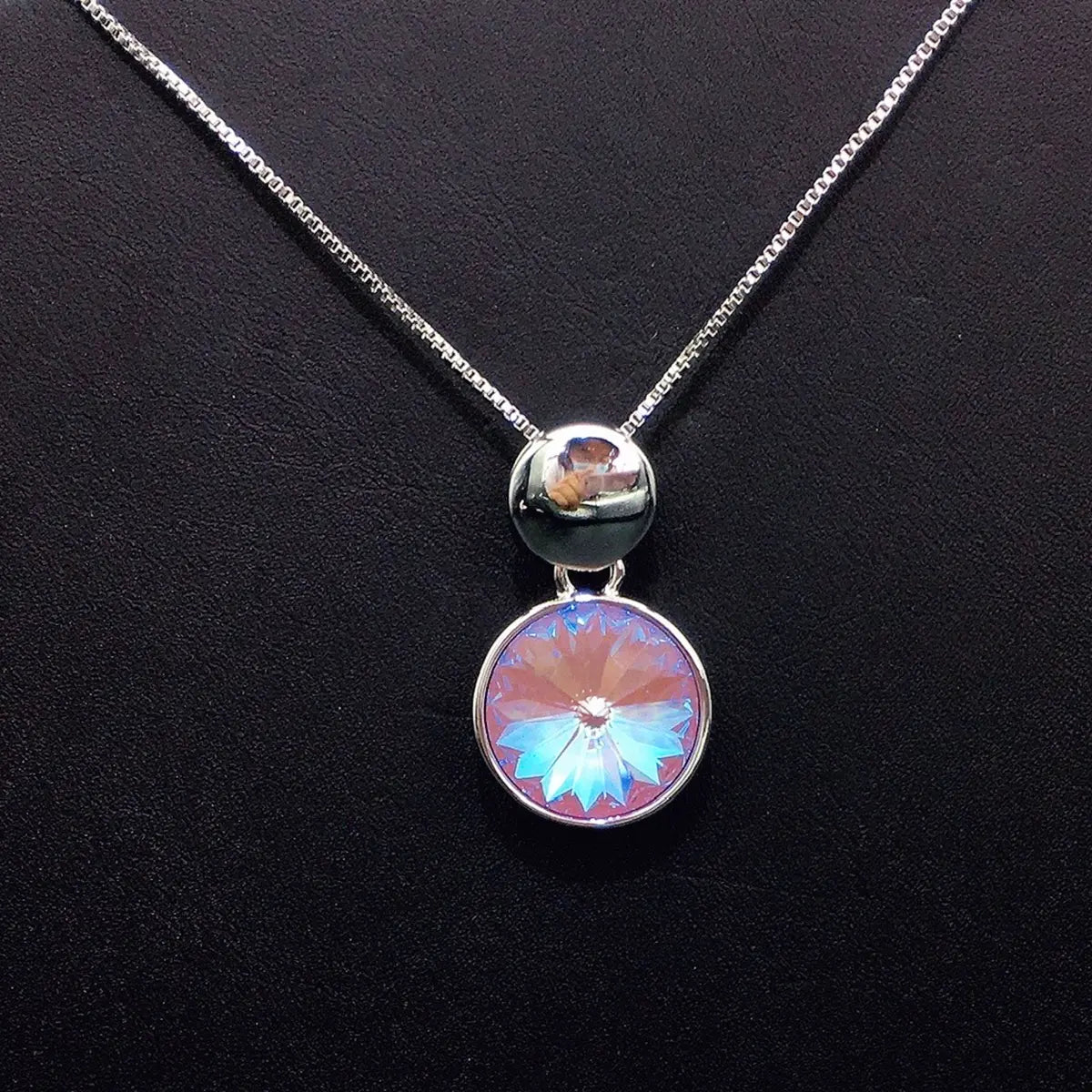 Pendentif rond autrichien en cristal, à la mode