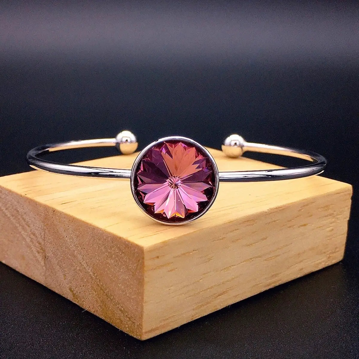 Bracelet ouvert Cœur de l'Océan en cristal autrichien