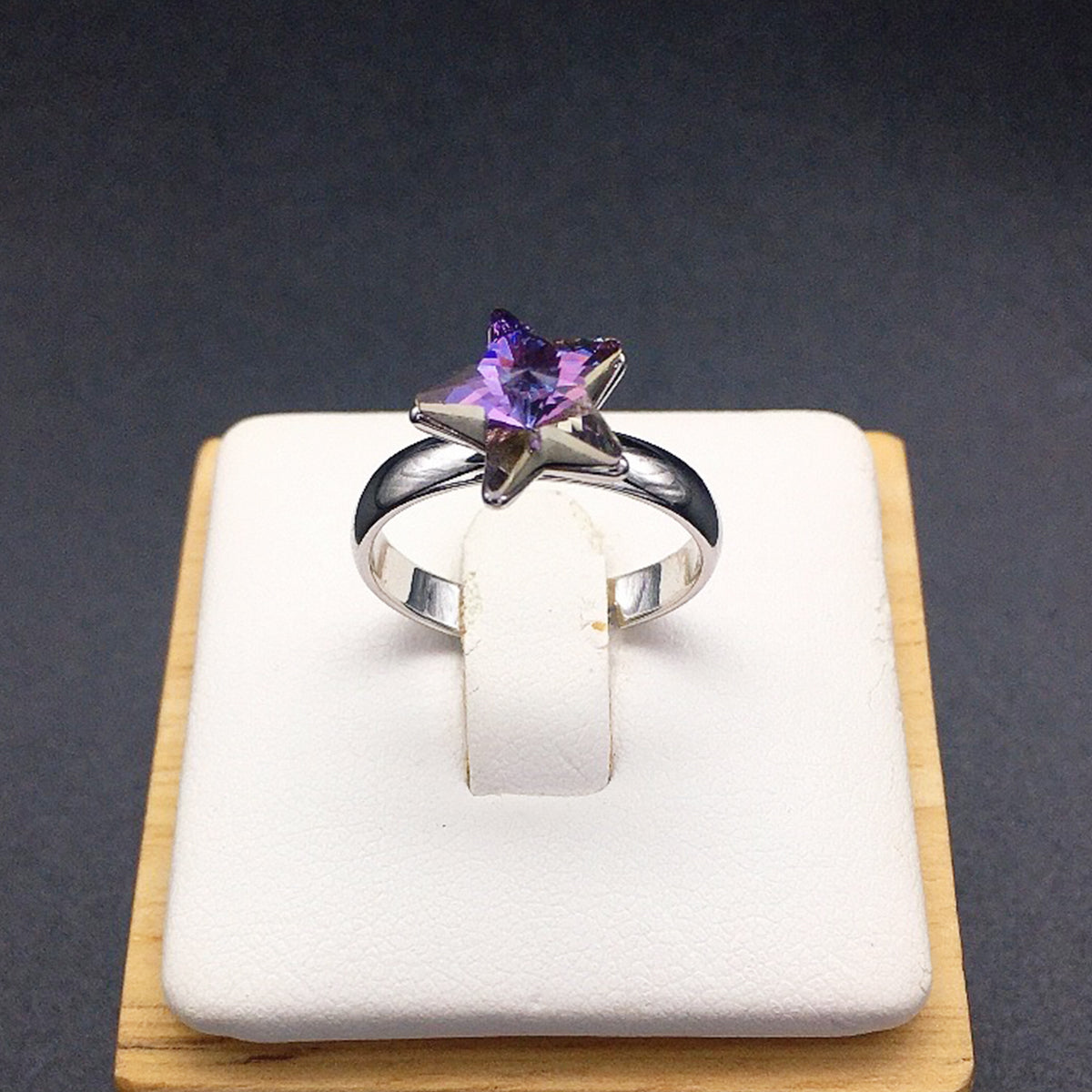 Minimalist Ocean Heart Star Ring