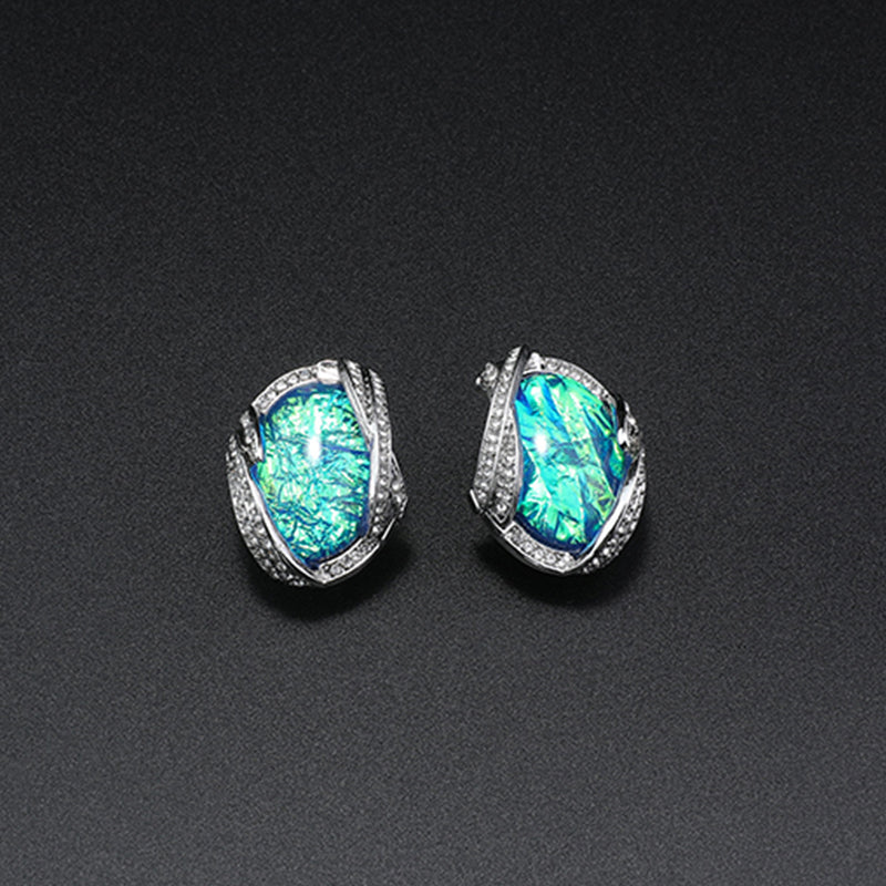 Fashion Fossil Gemstone Set Diamond Necklace Series