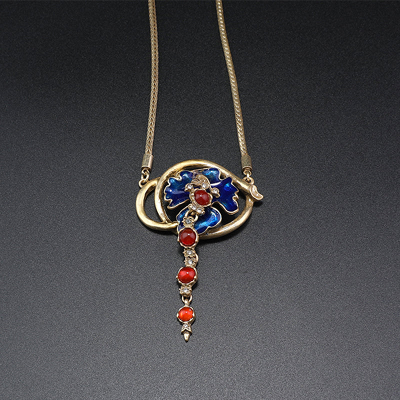 Fashionable retro lotus leaf pendant series