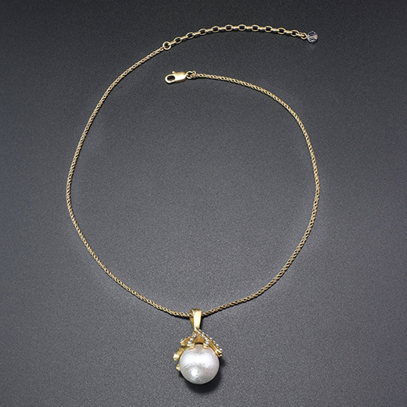 Fashion Diamond Set Pearl Necklace Series