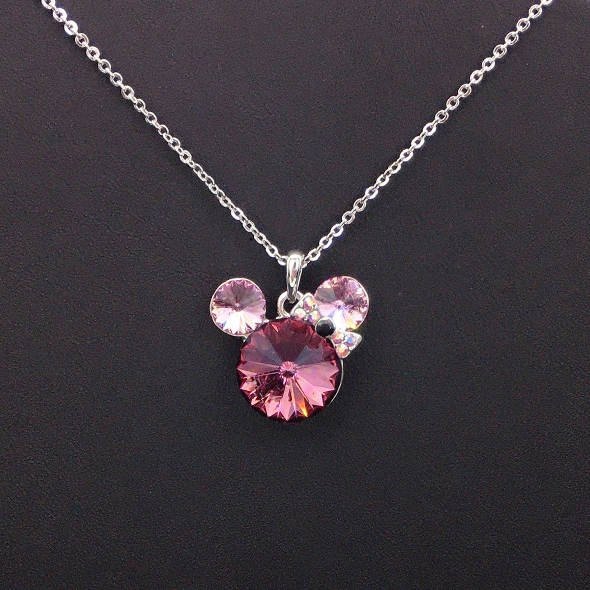 Cute cartoon animal crystal pendant necklace