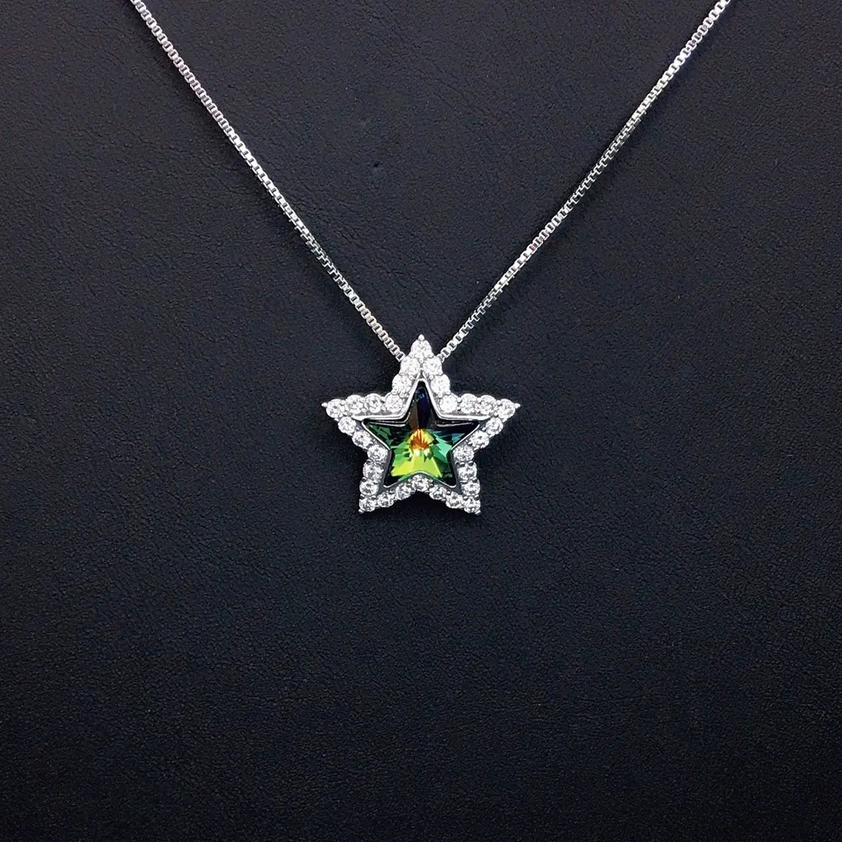 Collier Cristal Bleu Étoile Glamour pour Rendez-vous Romantiques