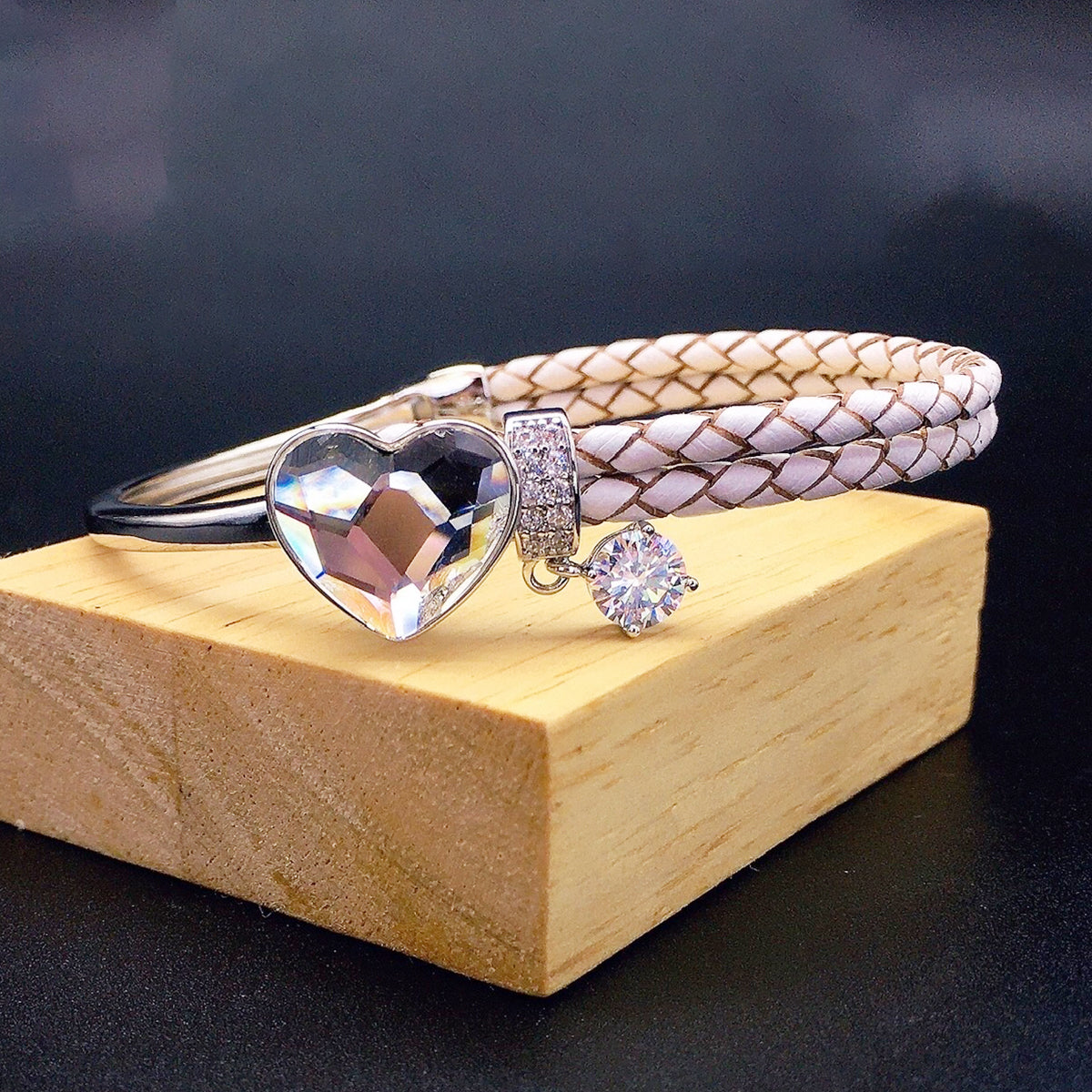 Simple and Eternal Love Crystal Personalized Bracelet