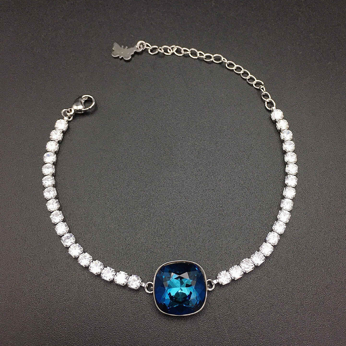 Austrian Square Red Crystal Full Diamond Bracelet