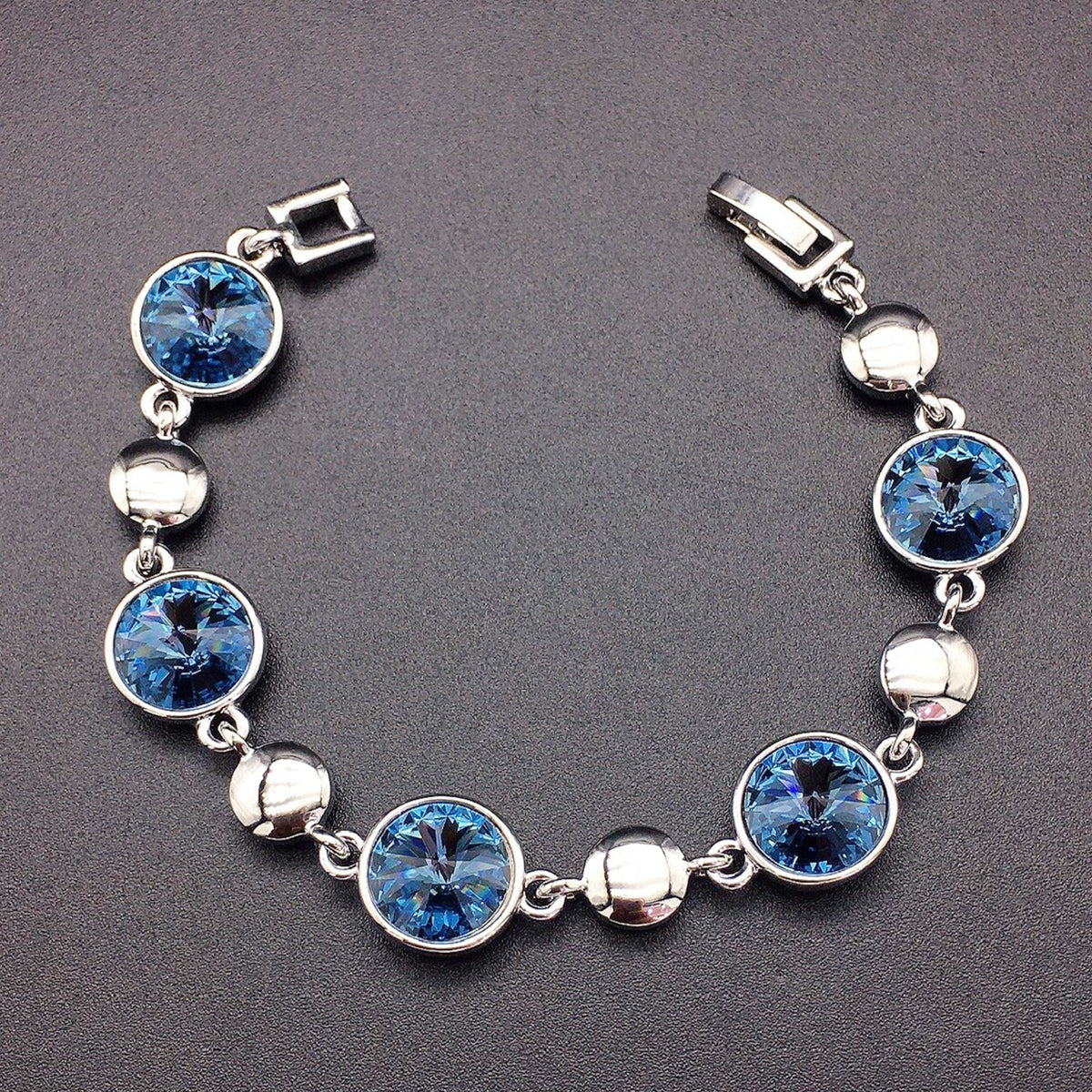 High end Austrian round crystal bracelet