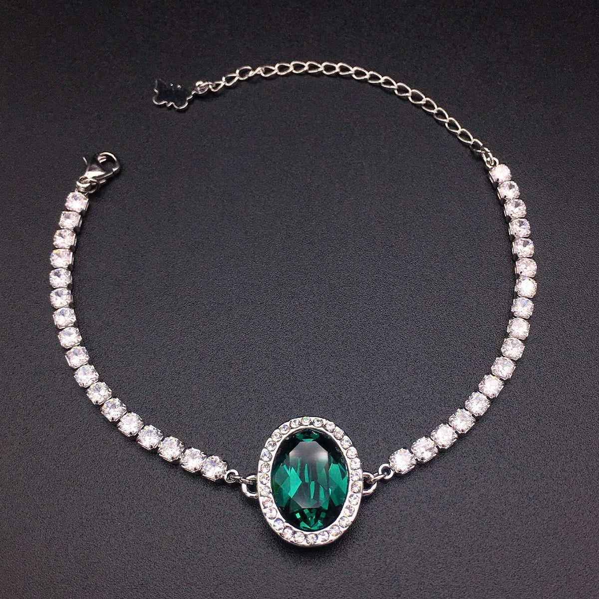 High end Austrian crystal pigeon egg gemstone bracelet