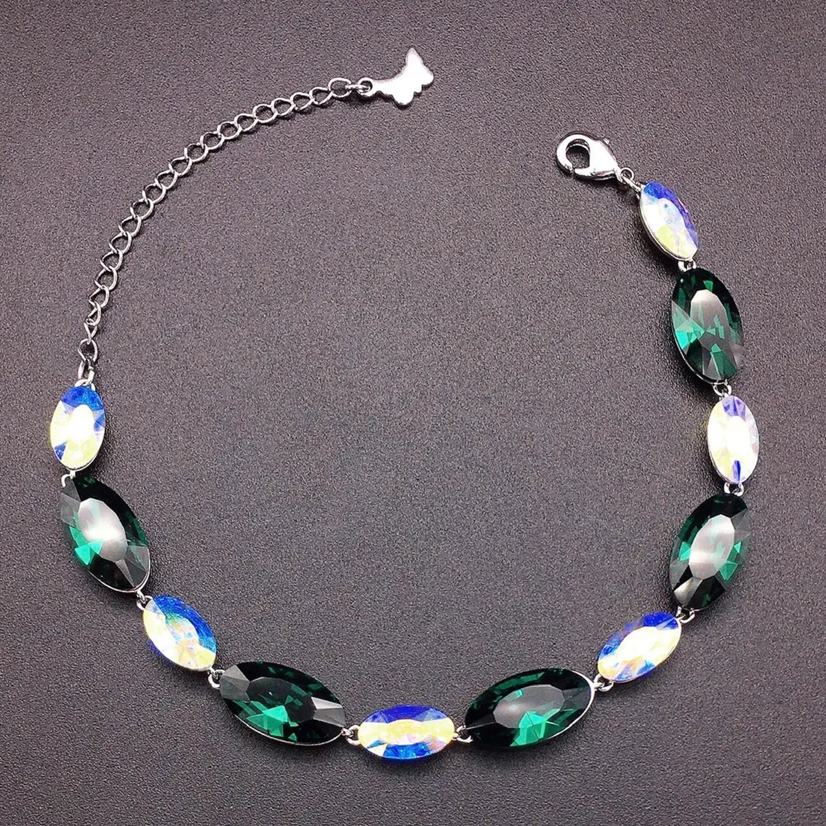 Bracelet de luxe en cristal vert