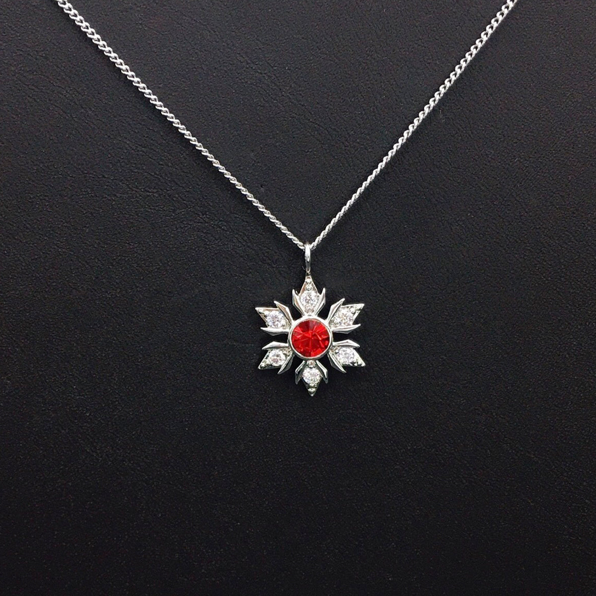 Classic Snowflake Crystal Star Pendant