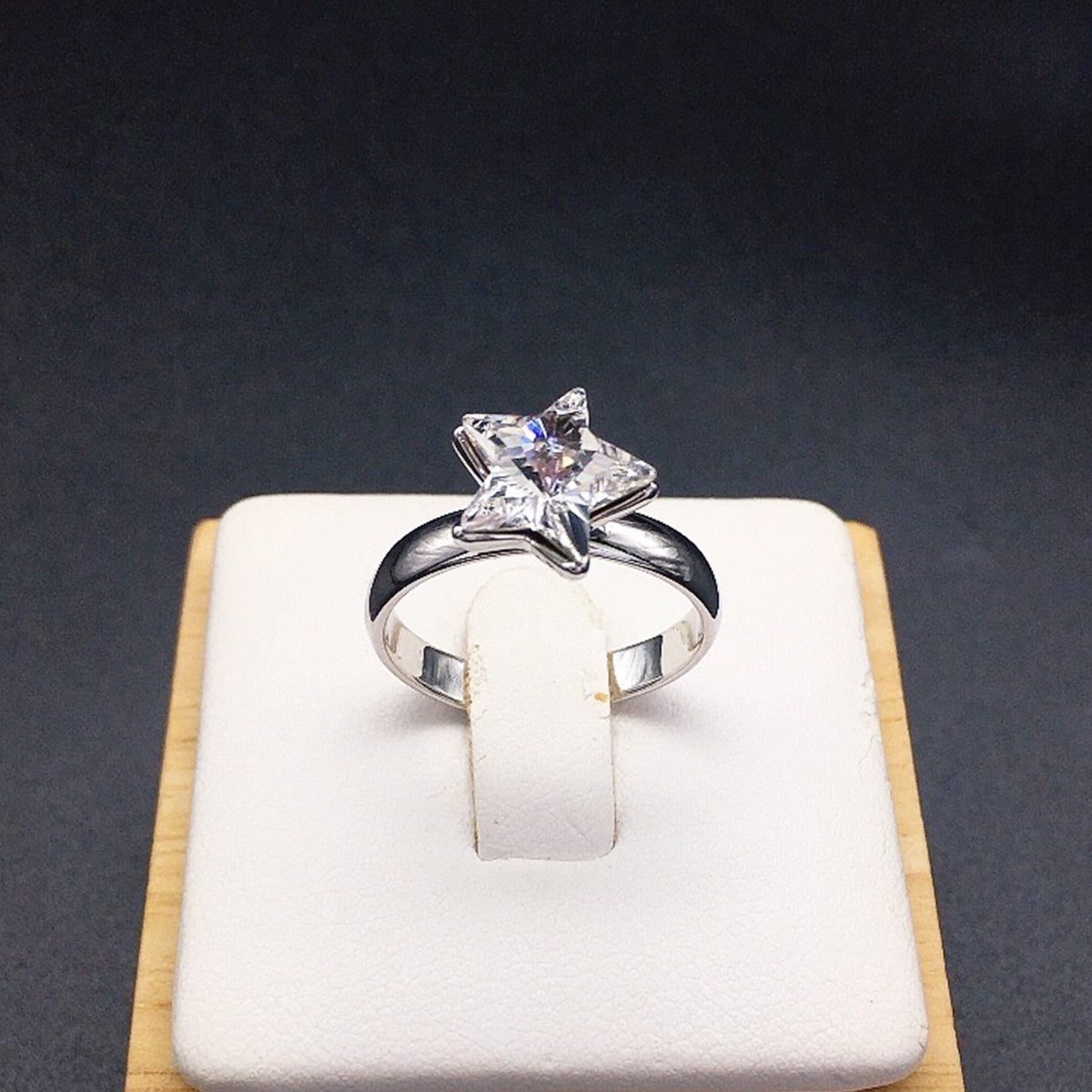 Minimalist Ocean Heart Star Ring