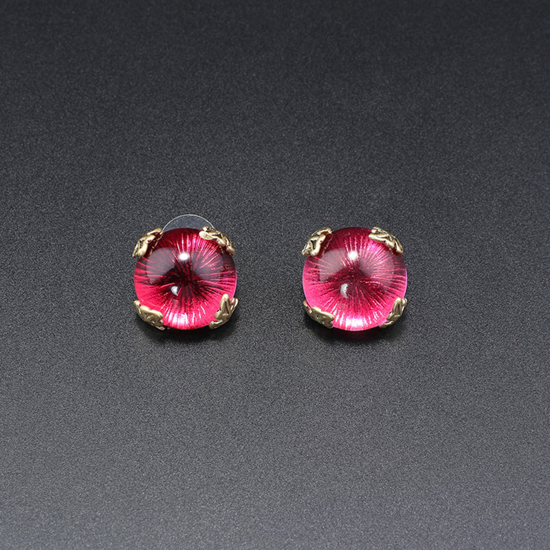 Glamorous Red Crystal Necklace, Bracelet, Earrings & Ring Set for Evening Events