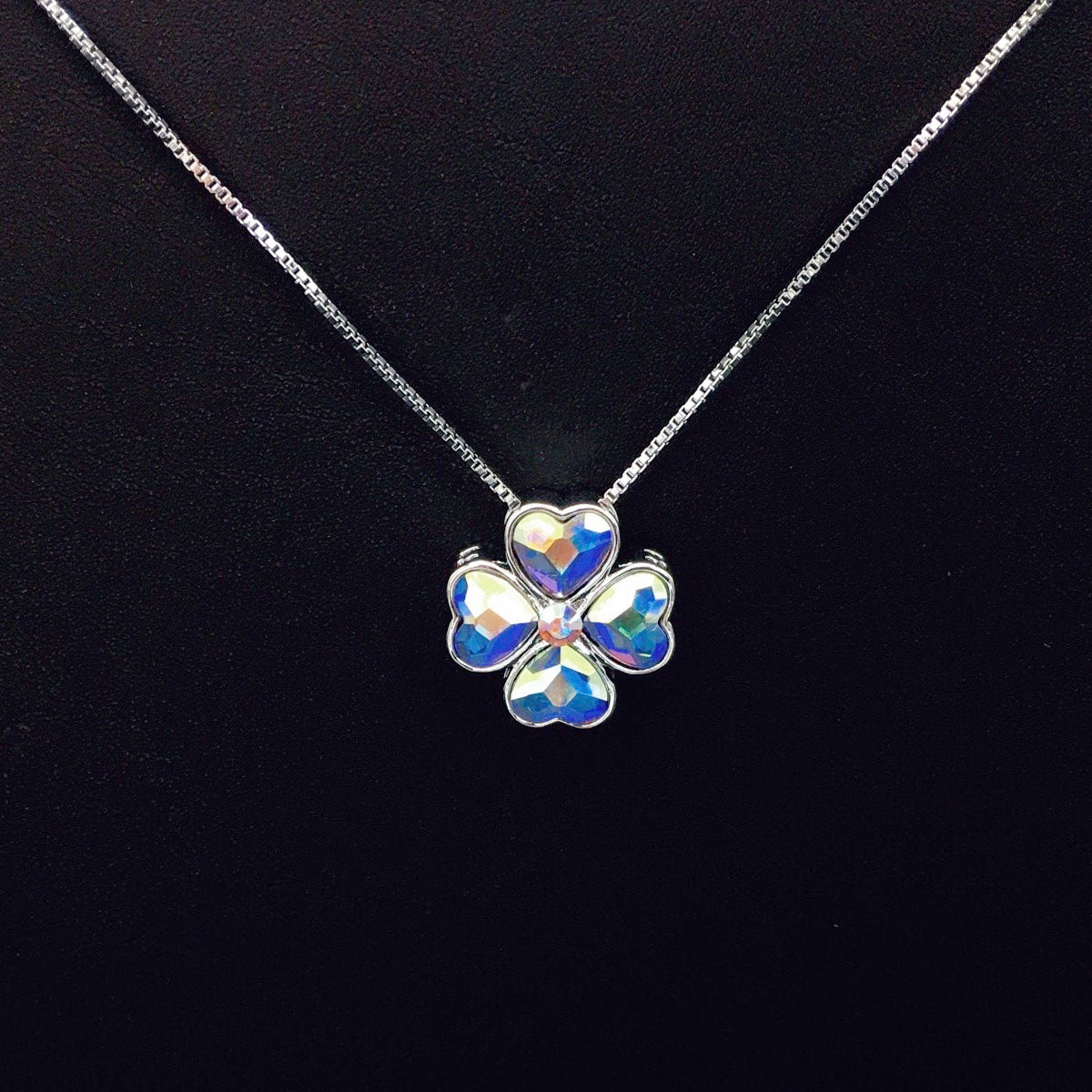 Minimalist Clover Austrian Crystal Pendant