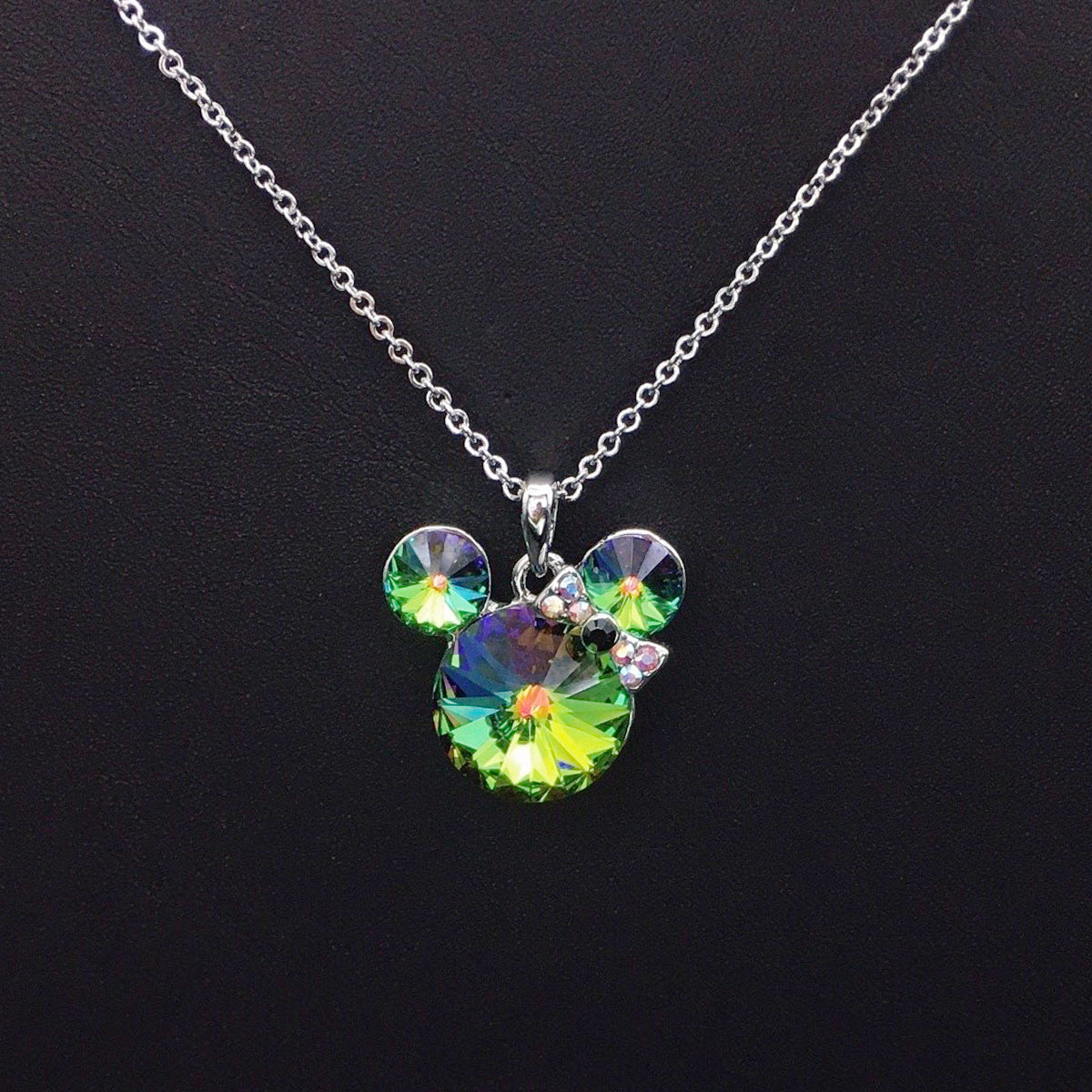 Cute cartoon animal crystal pendant necklace