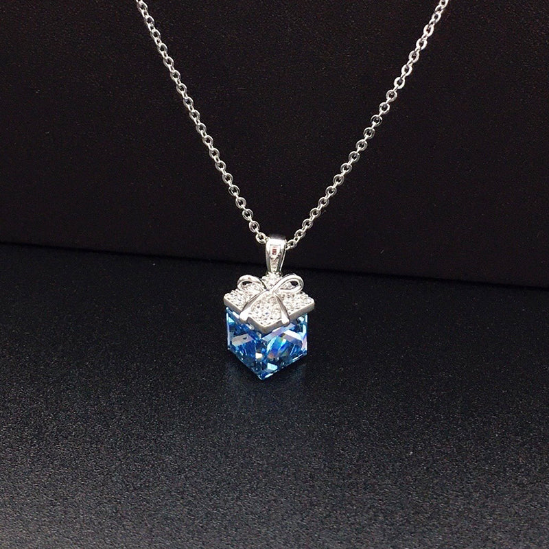 Dazzling Silver and Blue Crystal Jewelry Piece for Special Occasions